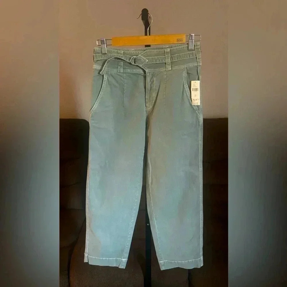 Anthropologie Light Blue Capris with Belt